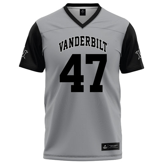 Vanderbilt - NCAA Football : Justin Dewers - Grey Football Jersey-0