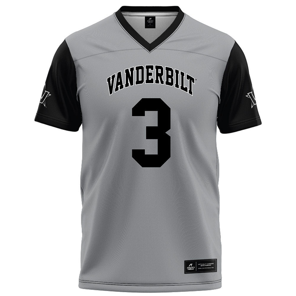 Vanderbilt - NCAA Football : Tristen Brown - Grey Football Jersey-0