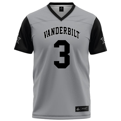 Vanderbilt - NCAA Football : Tristen Brown - Grey Football Jersey-0