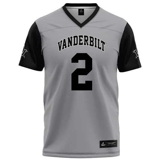 Vanderbilt - NCAA Football : Randon Fontenette - Grey Football Jersey