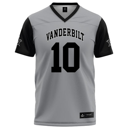 Vanderbilt - NCAA Football : Whit Muschamp - Grey Football Jersey-0