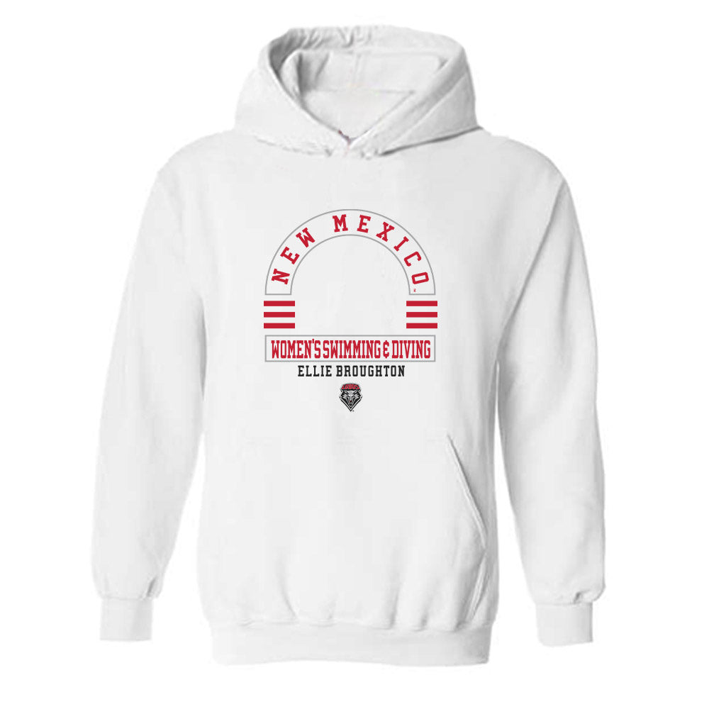 New Mexico - NCAA Women's Swimming & Diving : Ellie Broughton - Classic Fashion Shersey Hooded Sweatshirt-0