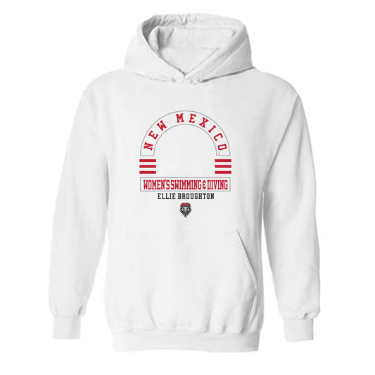 New Mexico - NCAA Women's Swimming & Diving : Ellie Broughton - Classic Fashion Shersey Hooded Sweatshirt-0