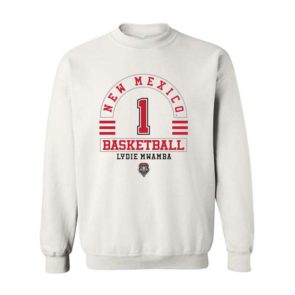 New Mexico - NCAA Women's Basketball : Lydie Mwamba - Classic Fashion Shersey Crewneck Sweatshirt-0