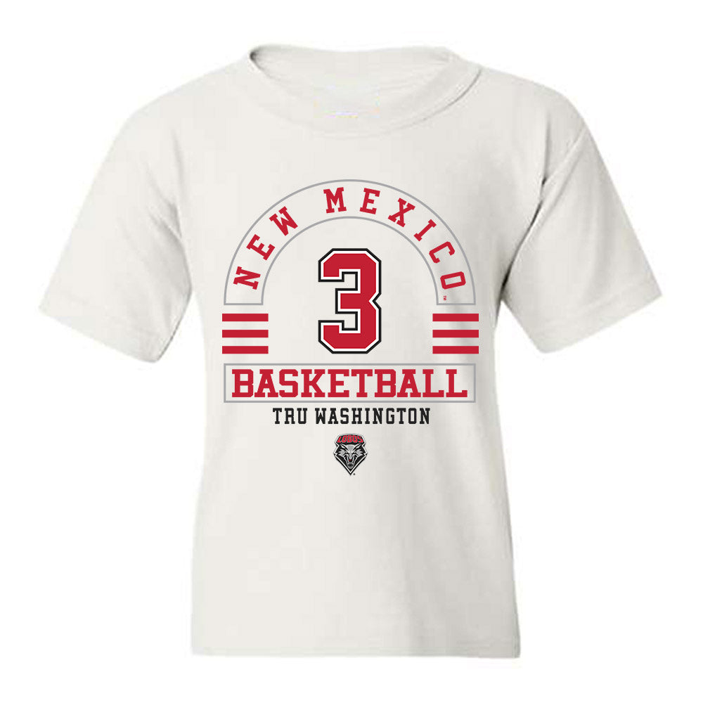 New Mexico - NCAA Men's Basketball : Tru Washington - Classic Fashion Shersey Youth T-Shirt-0