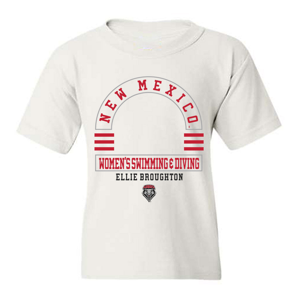 New Mexico - NCAA Women's Swimming & Diving : Ellie Broughton - Classic Fashion Shersey Youth T-Shirt-0