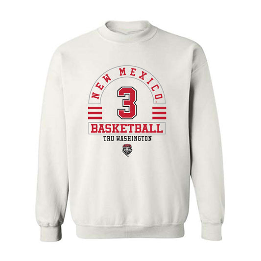 New Mexico - NCAA Men's Basketball : Tru Washington - Classic Fashion Shersey Crewneck Sweatshirt-0