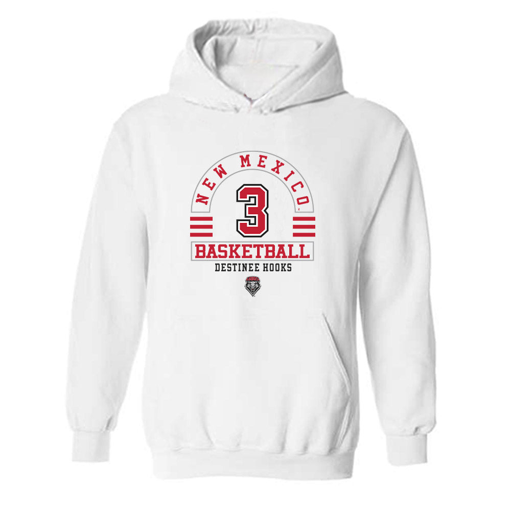 New Mexico - NCAA Women's Basketball : Destinee Hooks - Classic Fashion Shersey Hooded Sweatshirt-0