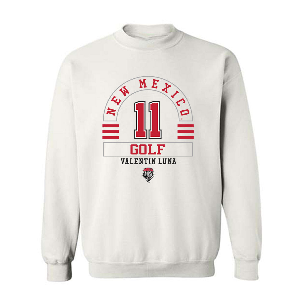 New Mexico - NCAA Men's Golf : Valentin Luna - Classic Fashion Shersey Crewneck Sweatshirt-0