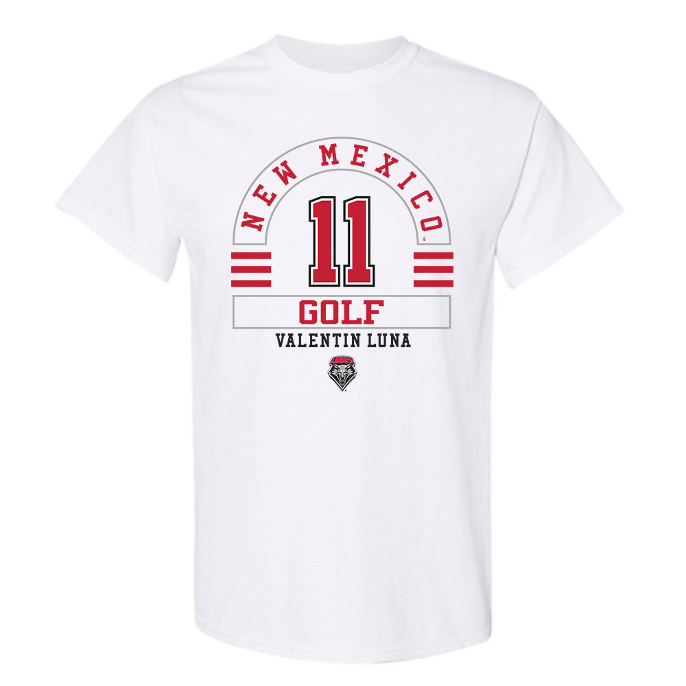 New Mexico - NCAA Men's Golf : Valentin Luna - Classic Fashion Shersey T-Shirt-0