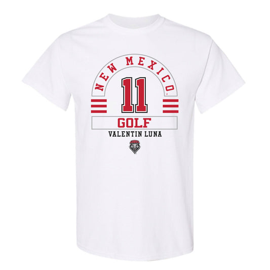 New Mexico - NCAA Men's Golf : Valentin Luna - Classic Fashion Shersey T-Shirt-0