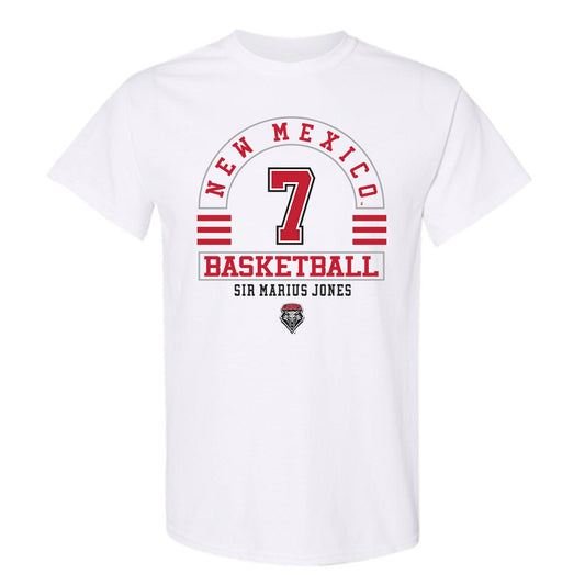 New Mexico - NCAA Men's Basketball : Sir Marius Jones - Classic Fashion Shersey T-Shirt-0