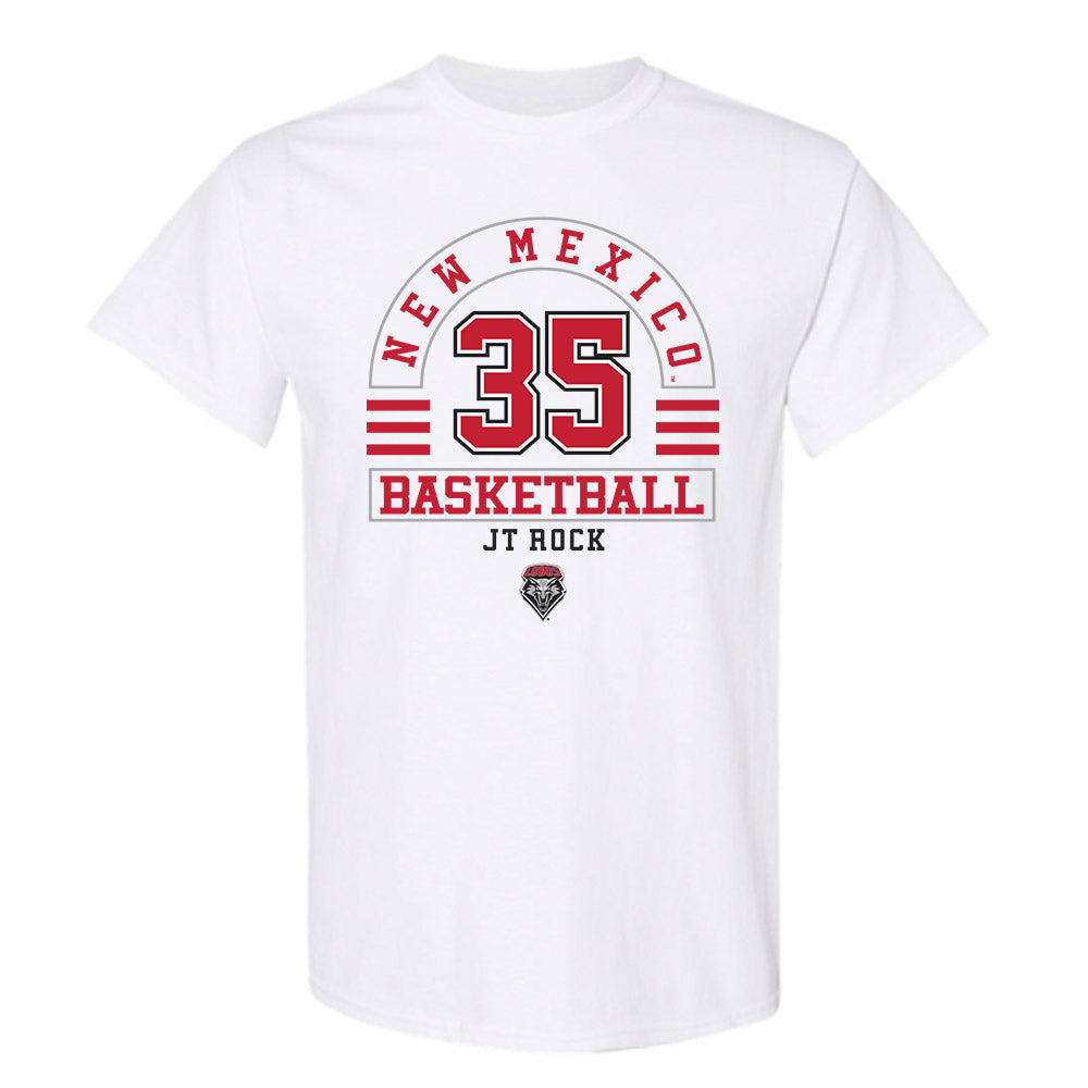 New Mexico - NCAA Men's Basketball : JT Rock - Classic Fashion Shersey T-Shirt-0