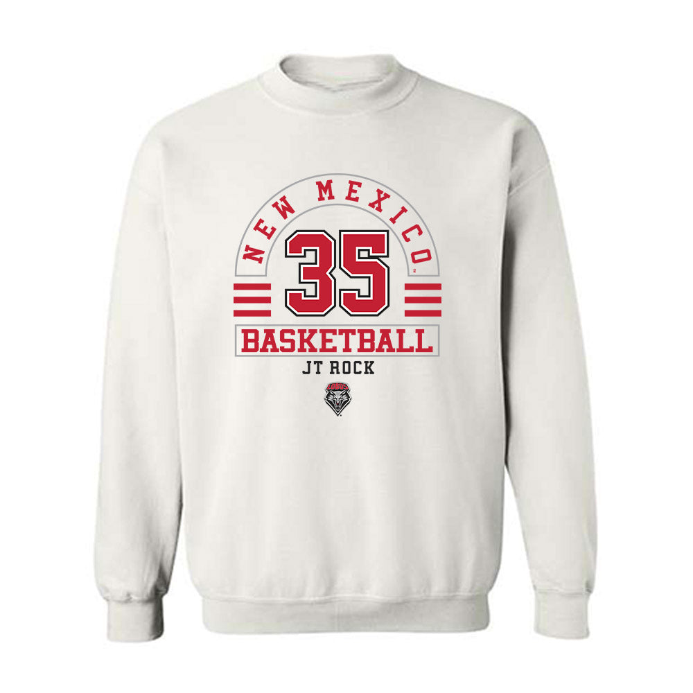 New Mexico - NCAA Men's Basketball : JT Rock - Classic Fashion Shersey Crewneck Sweatshirt-0