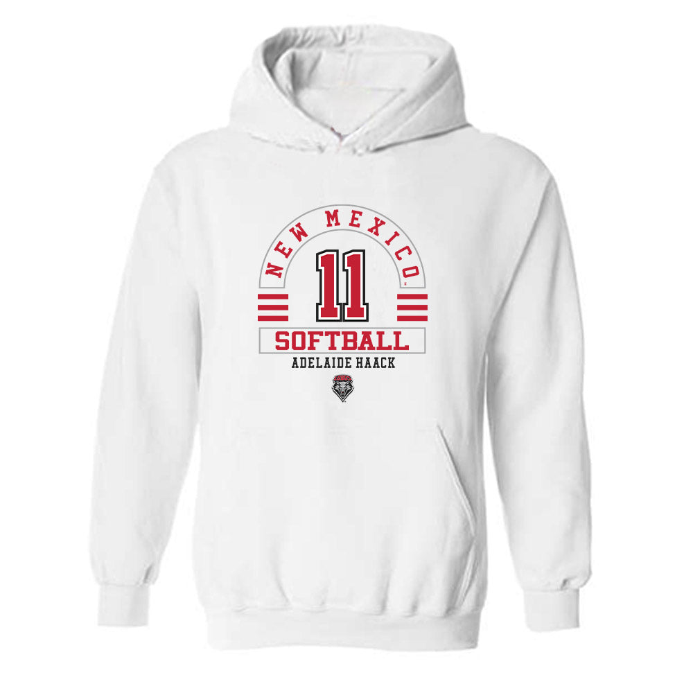 New Mexico - NCAA Softball : Adelaide Haack - Classic Fashion Shersey Hooded Sweatshirt-0