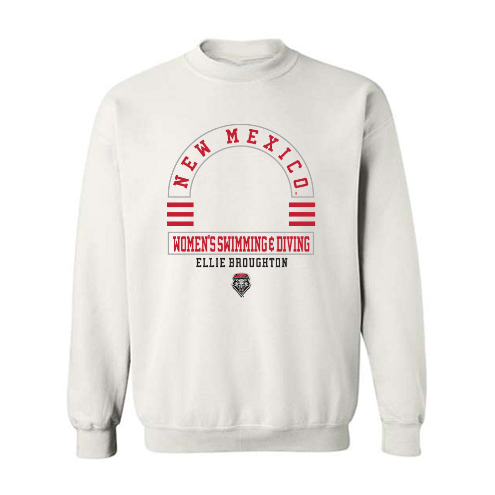 New Mexico - NCAA Women's Swimming & Diving : Ellie Broughton - Classic Fashion Shersey Crewneck Sweatshirt-0