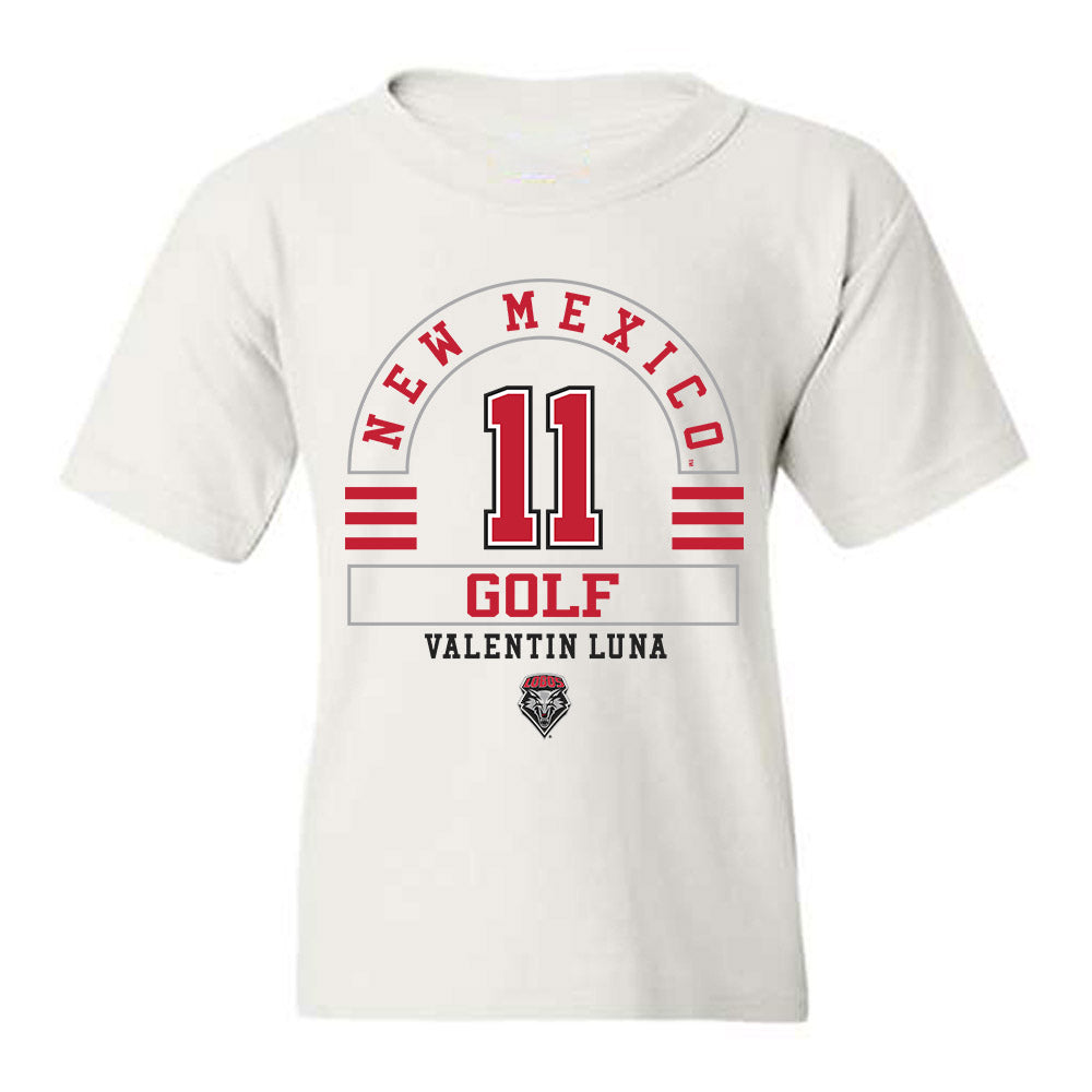 New Mexico - NCAA Men's Golf : Valentin Luna - Classic Fashion Shersey Youth T-Shirt-0