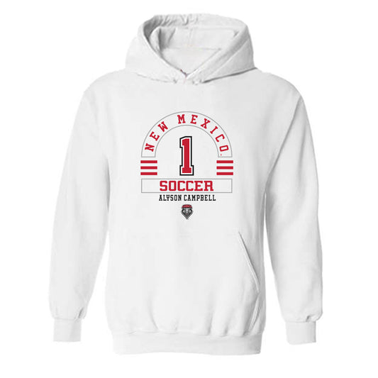 New Mexico - NCAA Women's Soccer : Alyson Campbell - Classic Fashion Shersey Hooded Sweatshirt-0