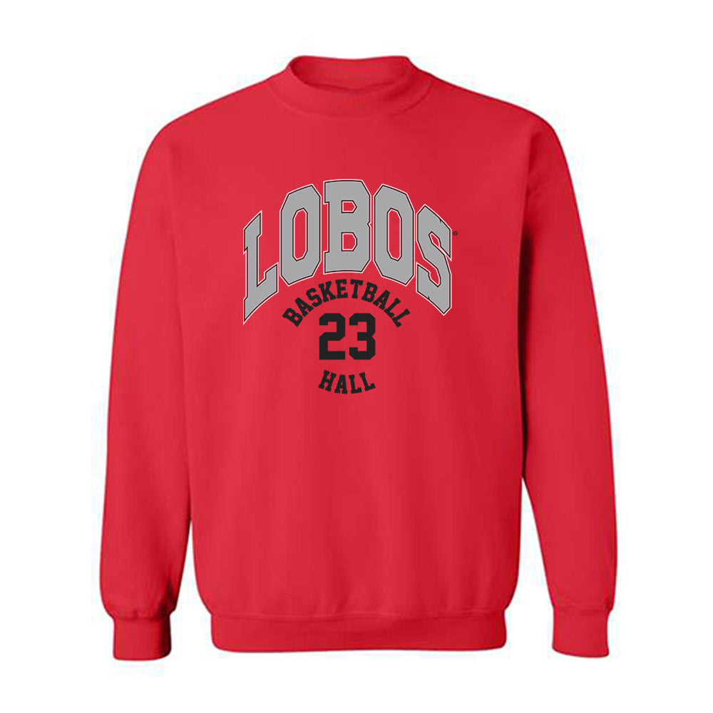 New Mexico - NCAA Men's Basketball : Jake Hall - Classic Fashion Shersey Crewneck Sweatshirt-0