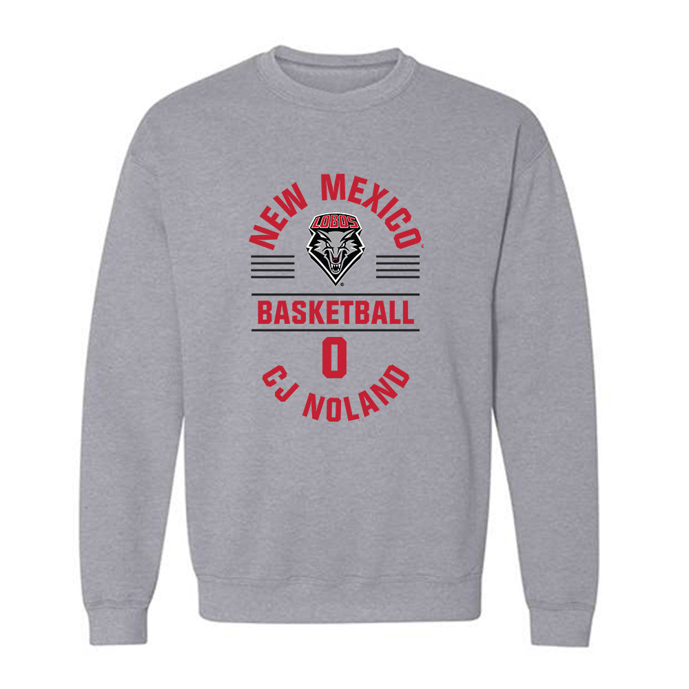 New Mexico - NCAA Men's Basketball : CJ Noland - Classic Fashion Shersey Crewneck Sweatshirt-0