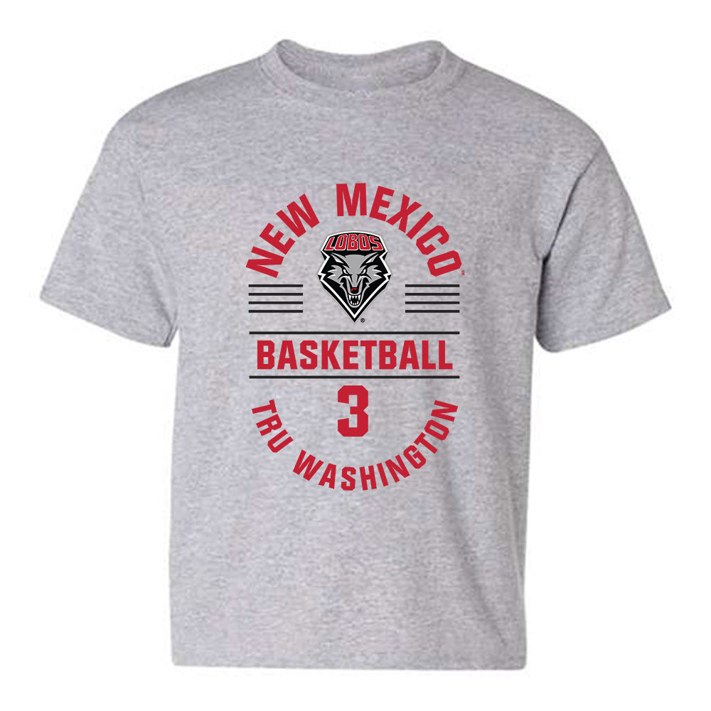 New Mexico - NCAA Men's Basketball : Tru Washington - Classic Fashion Shersey Youth T-Shirt-0