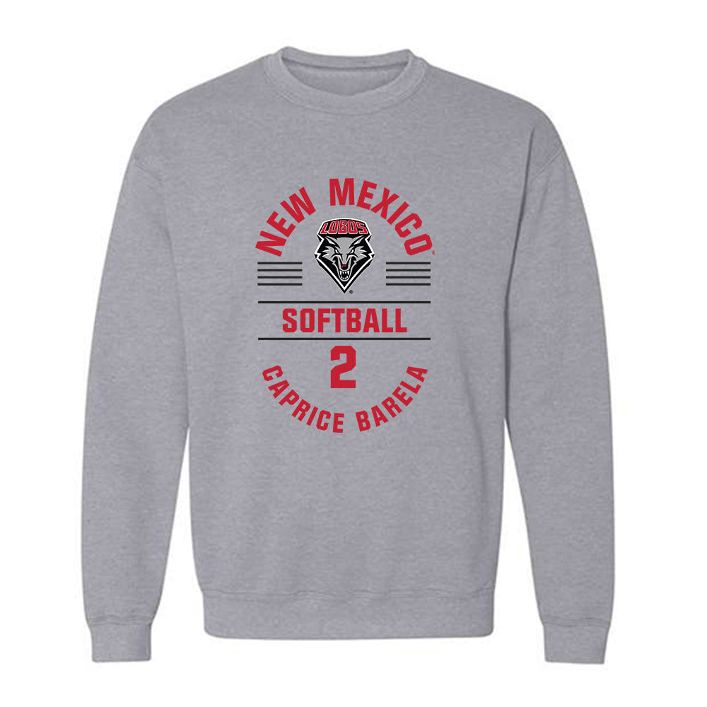 New Mexico - NCAA Softball : Caprice Barela - Classic Fashion Shersey Crewneck Sweatshirt-0