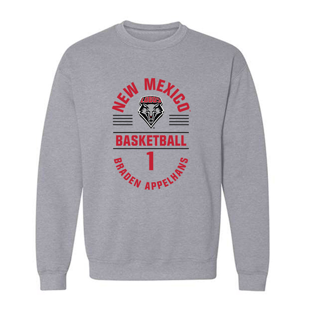 New Mexico - NCAA Men's Basketball : Braden Appelhans - Classic Fashion Shersey Crewneck Sweatshirt-0