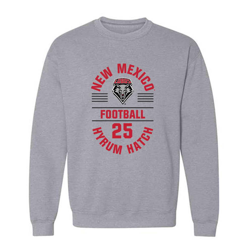 New Mexico - NCAA Football : Hyrum Hatch - Classic Fashion Shersey Crewneck Sweatshirt-0