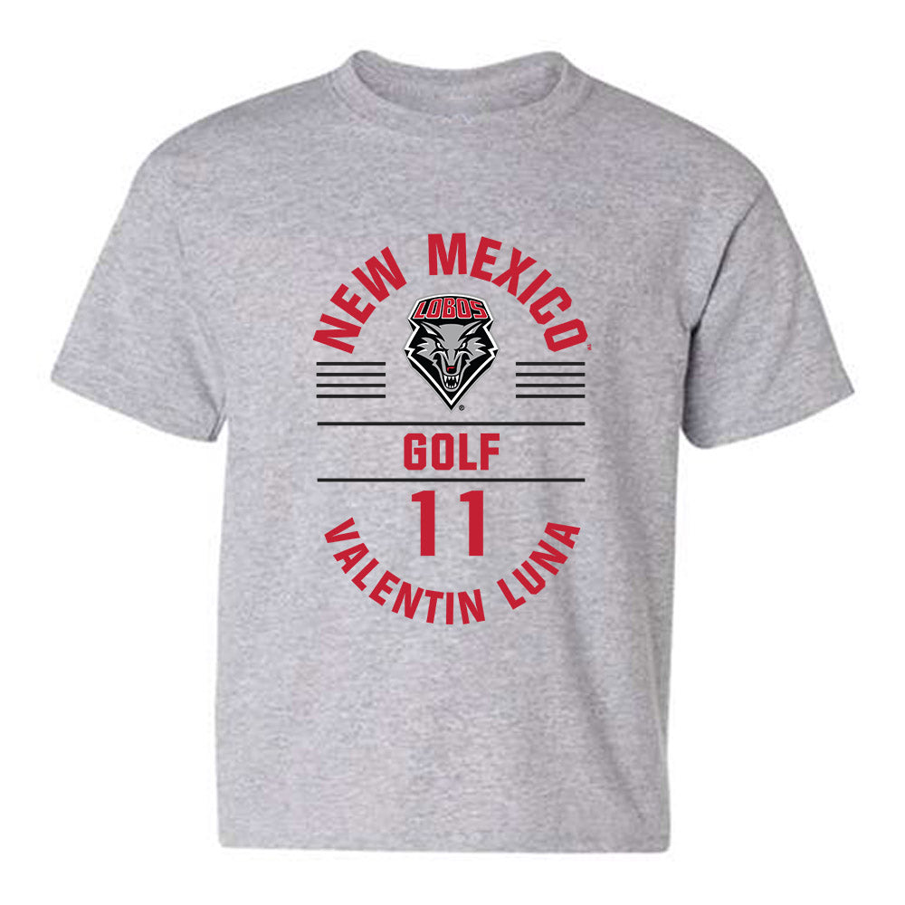 New Mexico - NCAA Men's Golf : Valentin Luna - Classic Fashion Shersey Youth T-Shirt-0