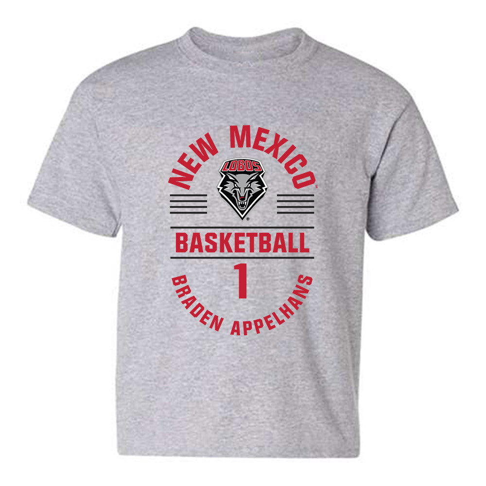 New Mexico - NCAA Men's Basketball : Braden Appelhans - Classic Fashion Shersey Youth T-Shirt-0