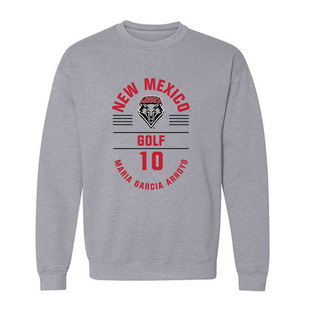 New Mexico - NCAA Women's Golf : Maria Garcia Arroyo - Classic Fashion Shersey Crewneck Sweatshirt-0