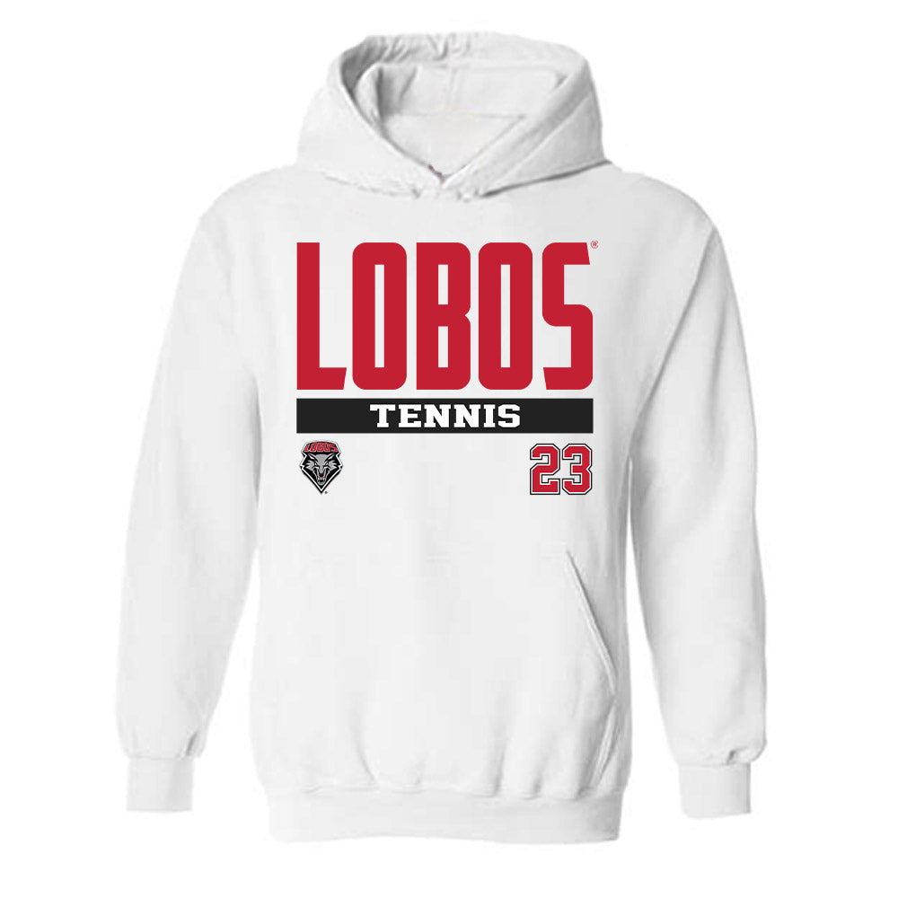 New Mexico - NCAA Men's Tennis : Aditya Balsekar - Classic Fashion Shersey Hooded Sweatshirt-0