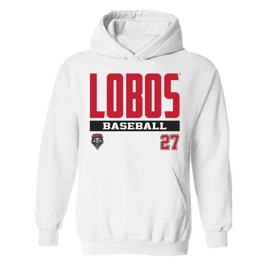 New Mexico - NCAA Baseball : David Lopez - Classic Fashion Shersey Hooded Sweatshirt-0