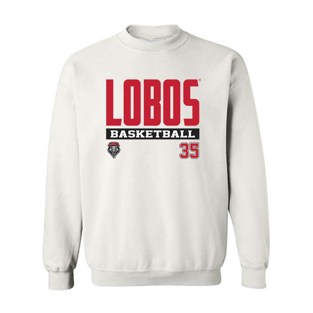 New Mexico - NCAA Men's Basketball : JT Rock - Classic Fashion Shersey Crewneck Sweatshirt-0