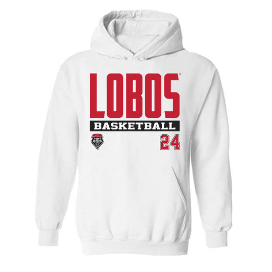 New Mexico - NCAA Women's Basketball : Jessie Joaquim - Classic Fashion Shersey Hooded Sweatshirt-0