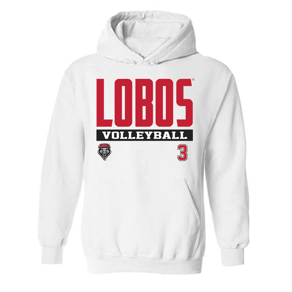 New Mexico - NCAA Women's Volleyball : Giselle Groe - Classic Fashion Shersey Hooded Sweatshirt-0