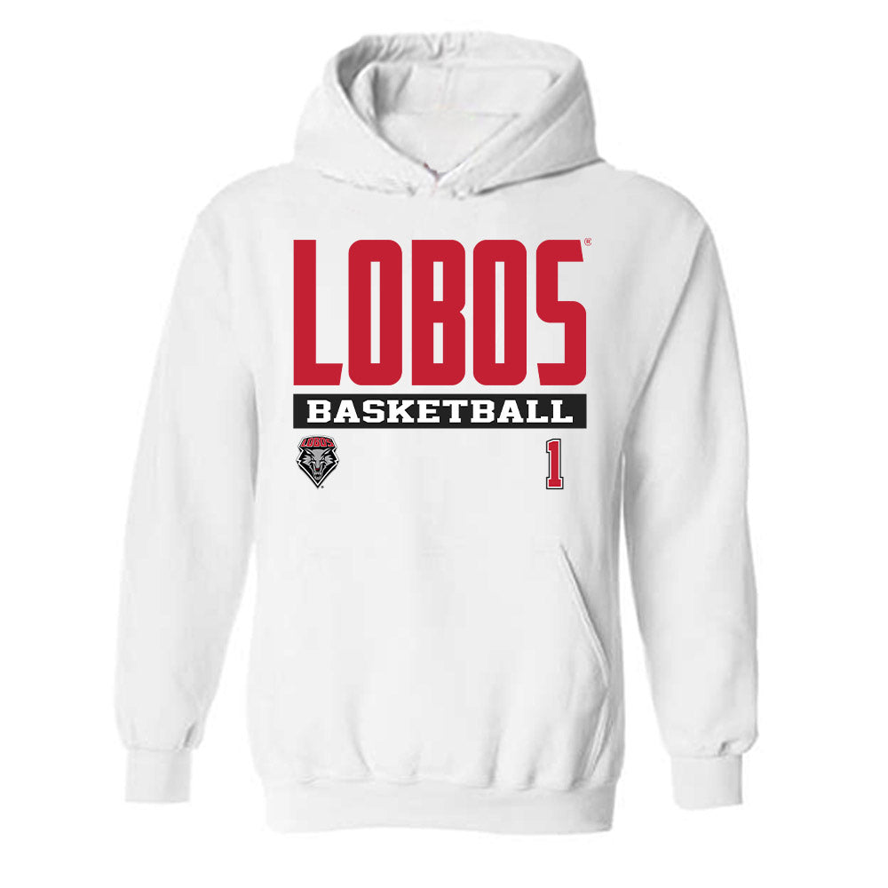 New Mexico - NCAA Women's Basketball : Lydie Mwamba - Classic Fashion Shersey Hooded Sweatshirt-0