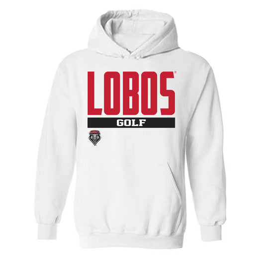 New Mexico - NCAA Men's Golf : Luis Buech - Classic Fashion Shersey Hooded Sweatshirt-0