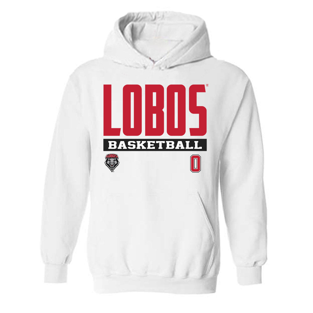 New Mexico - NCAA Men's Basketball : CJ Noland - Classic Fashion Shersey Hooded Sweatshirt-0