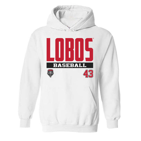 New Mexico - NCAA Baseball : Gene Trujillo - Classic Fashion Shersey Hooded Sweatshirt-0