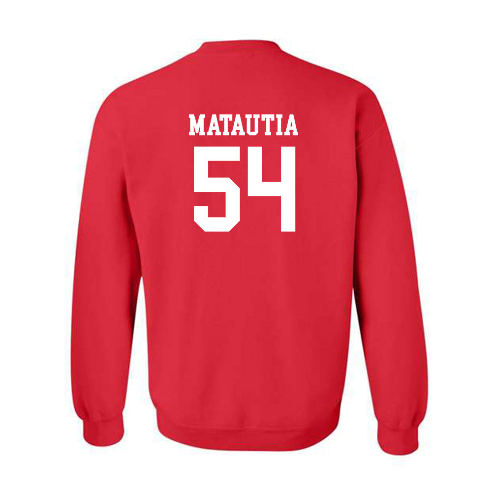 New Mexico - NCAA Football : Jojo Matautia - Classic Shersey Crewneck Sweatshirt-1