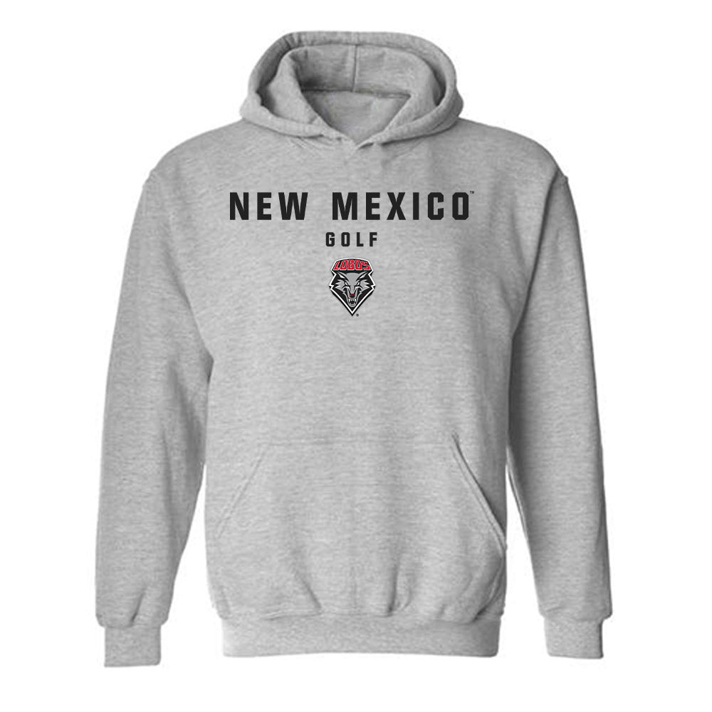 New Mexico - NCAA Men's Golf : Luis Buech - Classic Shersey Hooded Sweatshirt-0