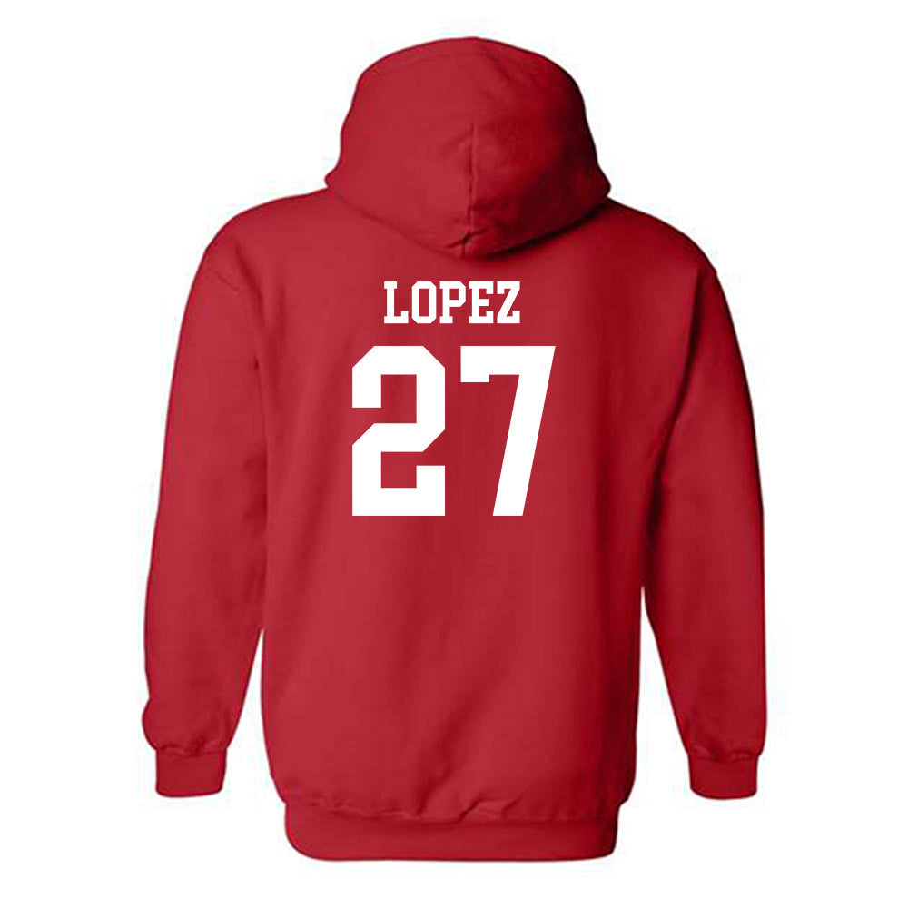 New Mexico - NCAA Baseball : David Lopez - Classic Shersey Hooded Sweatshirt-1