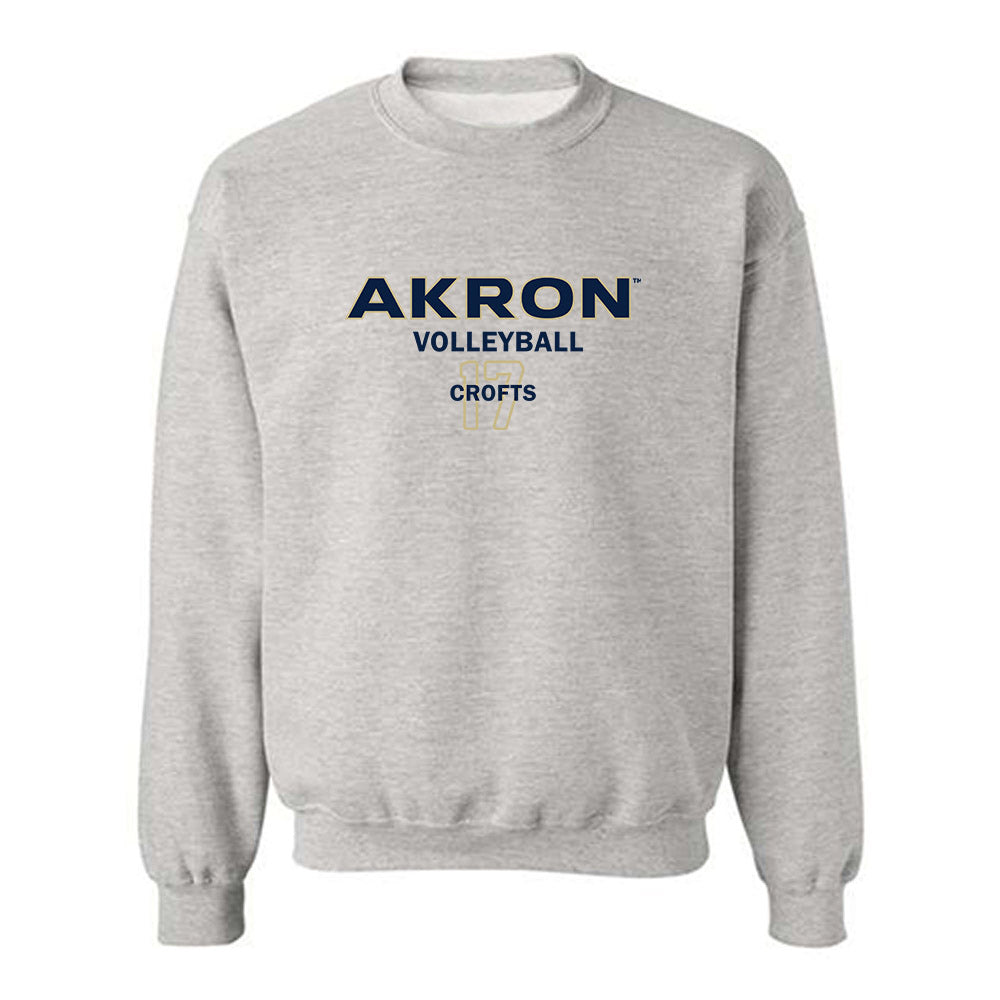 Akron - NCAA Women's Volleyball : Katelyn Crofts - Classic Fashion Shersey Crewneck Sweatshirt-0