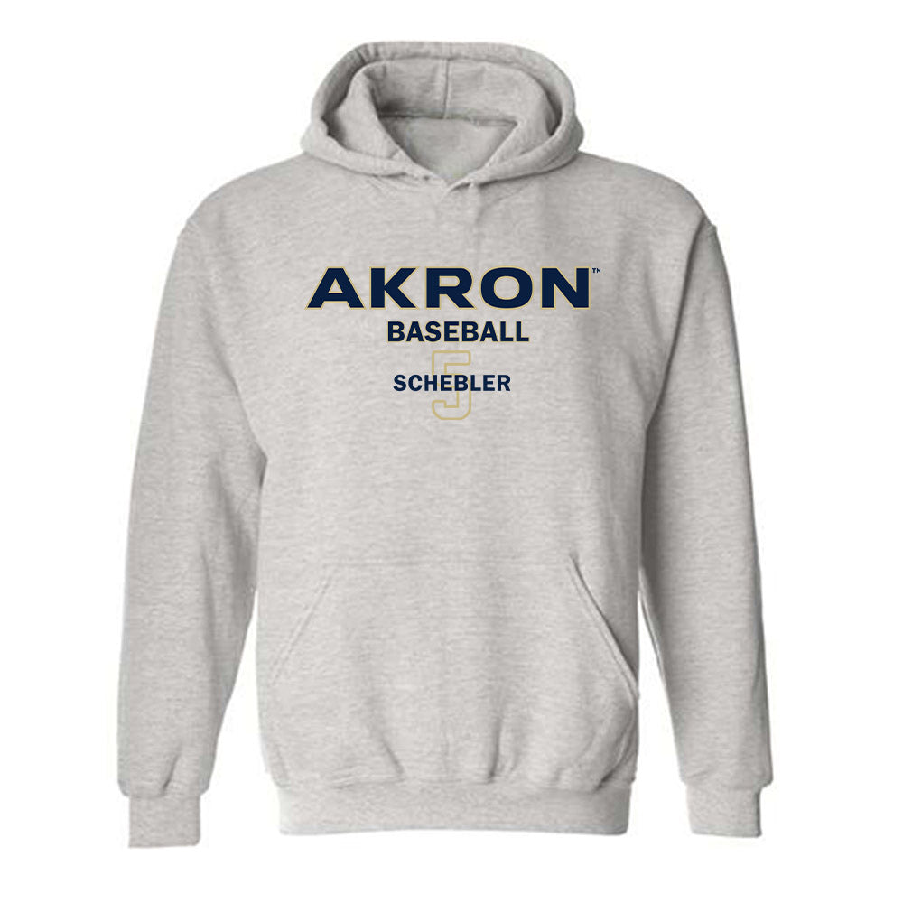 Akron - NCAA Baseball : Charles Schebler - Classic Fashion Shersey Hooded Sweatshirt-0