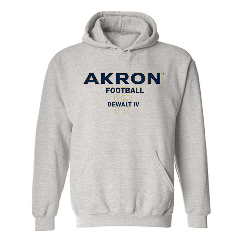 Akron - NCAA Football : Malcolm DeWalt IV - Classic Fashion Shersey Hooded Sweatshirt