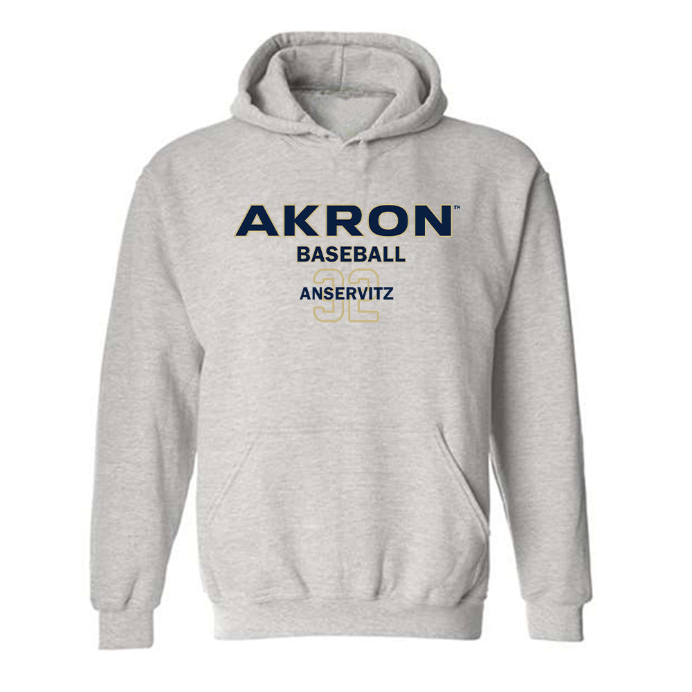 Akron - NCAA Baseball : Johnny Anservitz - Classic Fashion Shersey Hooded Sweatshirt