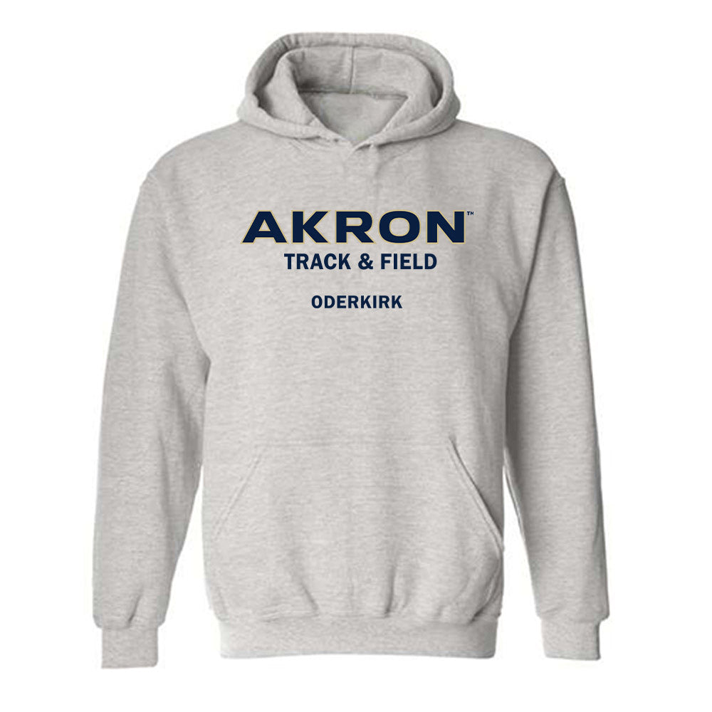 Akron - NCAA Men's Track & Field : Aiden Oderkirk - Classic Fashion Shersey Hooded Sweatshirt-0