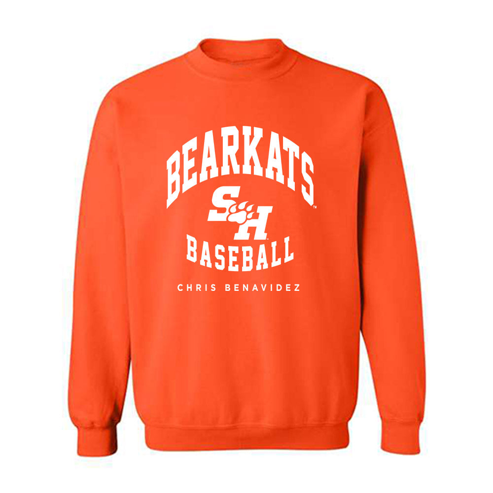 SHSU - NCAA Baseball : Chris Benavidez - Classic Fashion Shersey Crewneck Sweatshirt-0
