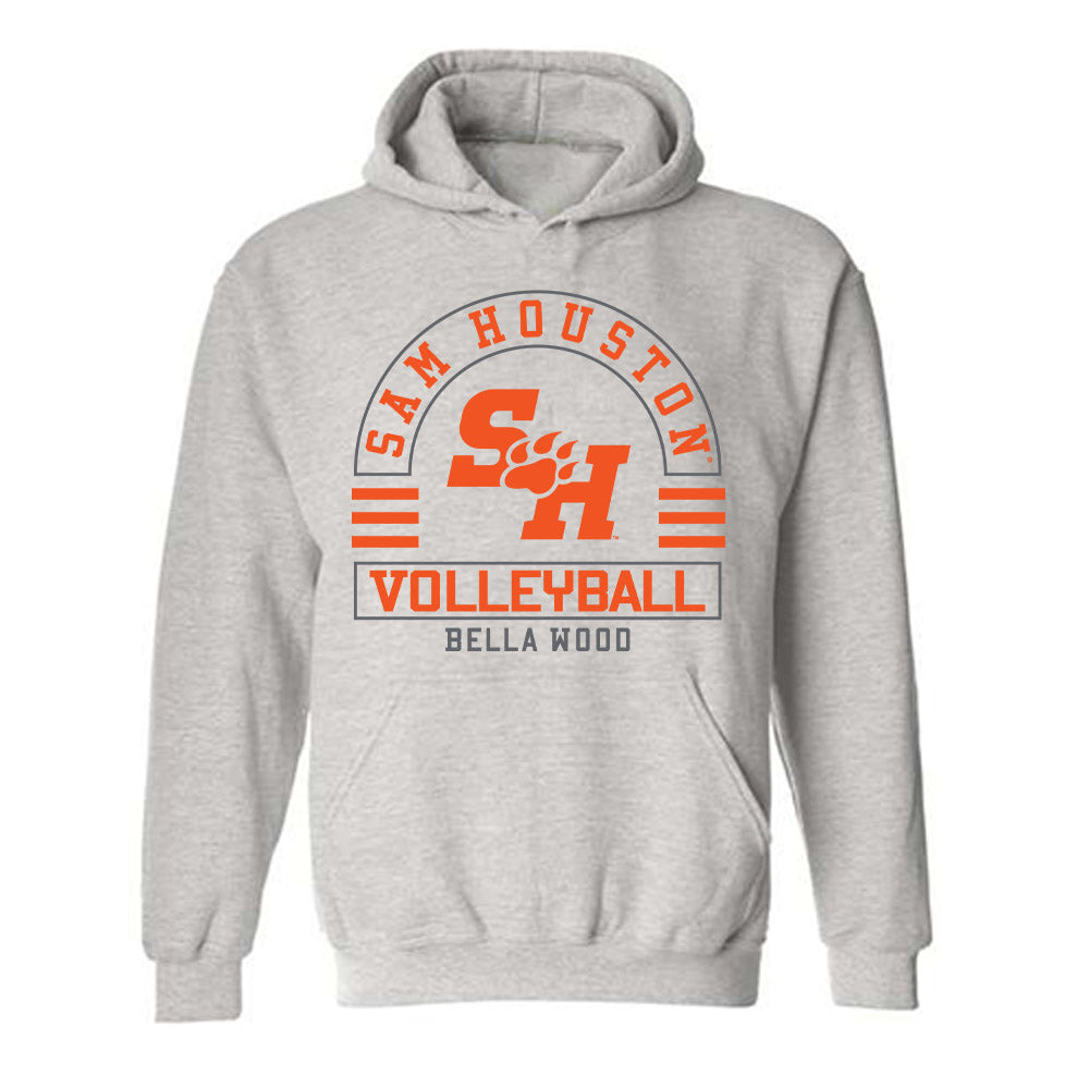SHSU - NCAA Women's Volleyball : Bella Wood - Classic Fashion Shersey Hooded Sweatshirt-0